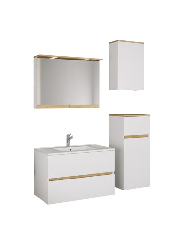 VCM 5 tlg. Badmöbel-Set mit Waschbecken Cosila-I 81 cm in Weiß