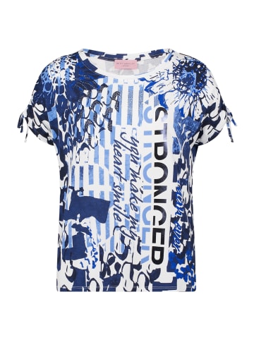 Betty Barclay Casual-Shirt mit Aufdruck in Blau/Weiß
