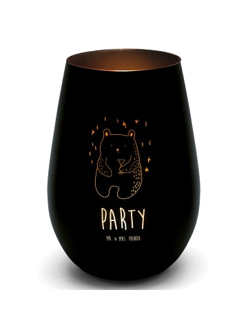 Mr. & Mrs. Panda Stimmungslicht Bär Party mit Spruch in Schwarz