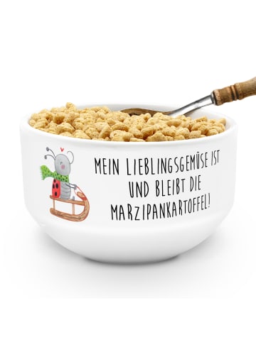Mr. & Mrs. Panda Obstschale Smörle Rodeln mit Spruch in Weiß