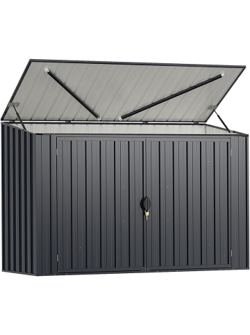 COSTWAY Mülltonnenbox für 2 x 120 L Mülltonnen in Grau