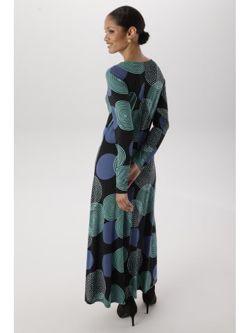 Aniston SELECTED Maxikleid in marine-türkis-schwarz