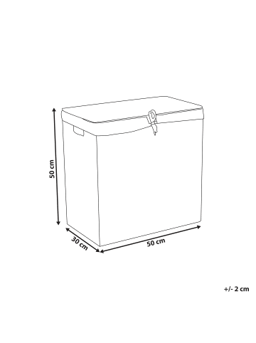 Beliani Wäschekorb LANGSON in Naturfarben/Beige - (W) 30 x (H) 50 x (L) 50 cm