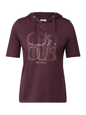 Cecil Kapuzenshirt mit Wording in Rot