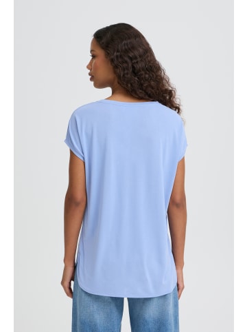 ICHI Kurzarm-Bluse IHLIKE Regular fit in Bel Air Blue