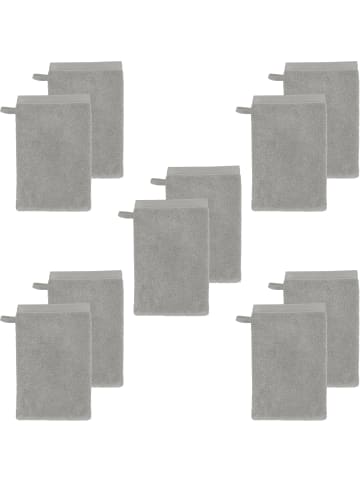 Erwin Müller Frottier Waschhandschuh 10er-Pack Heidenheim in silber