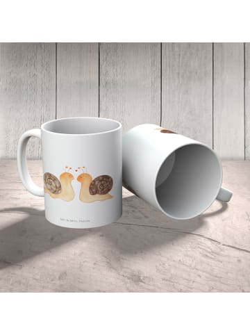 Mr. & Mrs. Panda Kindertasse Schnecken Liebe ohne Spruch in Weiß