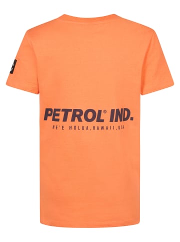Petrol Industries T-Shirt mit Logo Tropicrush in Orange