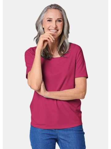 GOLDNER Kurzgröße:  Knitterarmes Shirt mit Elasthan in pink