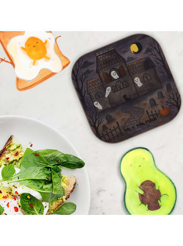 Mr. & Mrs. Panda Tischuntersetzer Geister Villa Design ohne Spruch in Weiß