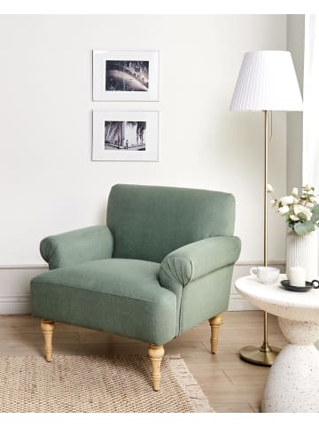 Beliani Sessel FREDROS in Grün/Braun - (W) 71 x (H) 82 x (L) 75 cm