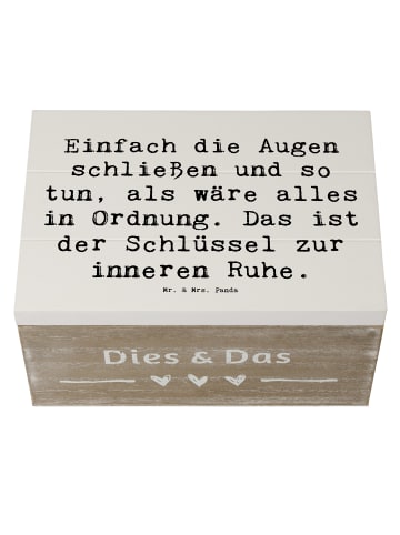 Mr. & Mrs. Panda Box Spruch Innere Ruhe mit Spruch in Weiß