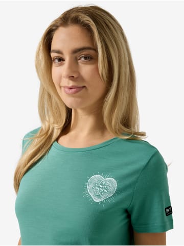 super.natural LITTLE HEARTWOOD TEE in Petrol