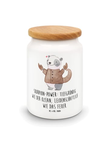 Mr. & Mrs. Panda Kaffeedose Skorpion Astrologie mit Spruch in Weiß