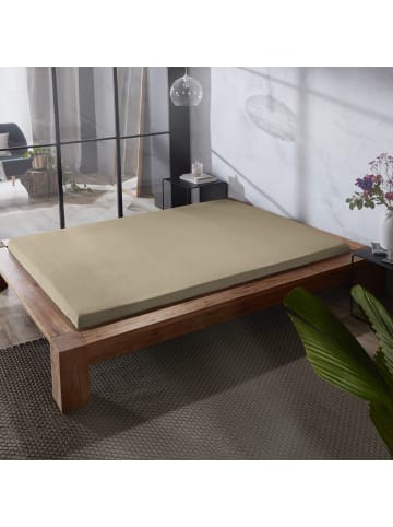 Erwin Müller Mako-Satin Spannbettlaken Landshut in taupe