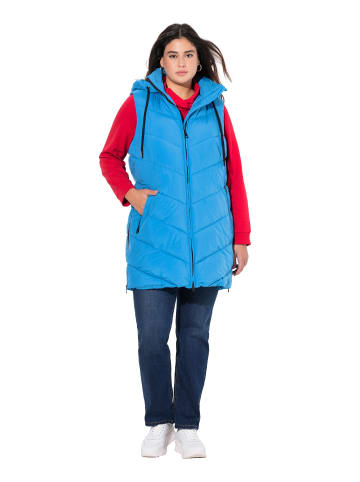 Ulla Popken Steppweste in helles petrolblau