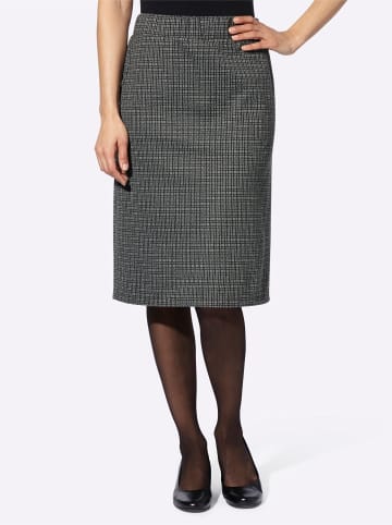 WITT WEIDEN Jersey-Rock in schwarz-weiß-kariert