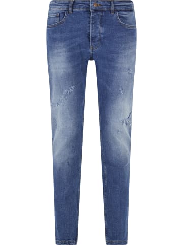 2Y Premium Tapered Jeans in blue