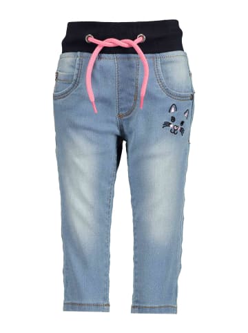 Blue Seven Mädchen Baby Jeggings mit Cat-Motiv in Blau