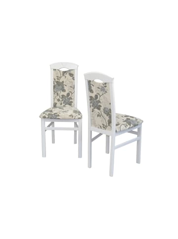 möbel-direkt 4-Fuß-Polsterstuhl 2Stühle in weiß/beige