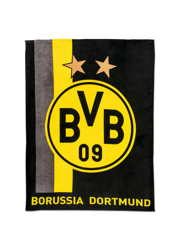 BVB BVB-Fleecedecke mit Streifenmuster in mehrfarbig