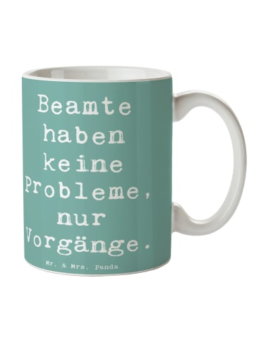 Mr. & Mrs. Panda Becher Spruch Beamter ohne Probleme mit Spruch in Meeresbrise