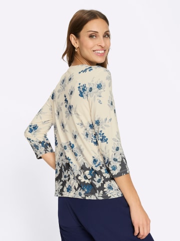 WITT WEIDEN Druck-Shirt in champagner-marine-bedruckt