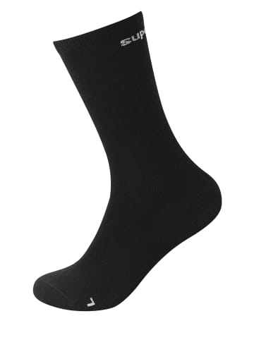 super.natural Merino Socken in schwarz