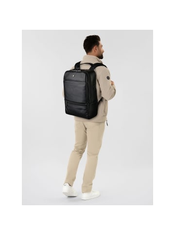 Jekyll & Hide Business-Rucksack RFID Schutz Leder 40 cm Laptopfach black