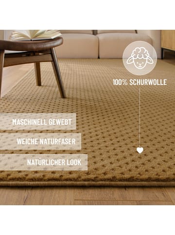 Wecon Home Wollteppich Castello THREE in karamell