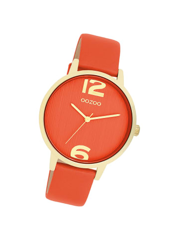 Oozoo Analog-Armbanduhr Oozoo Timepieces orange mittel (ca. 38mm)