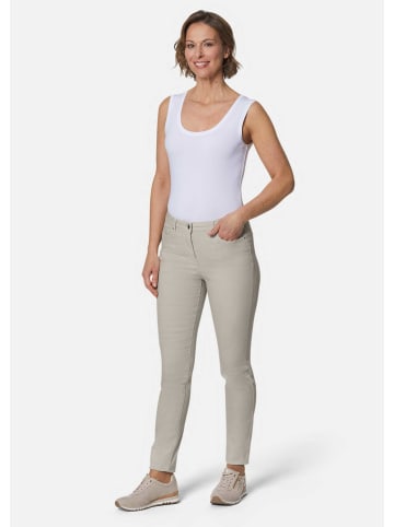 GOLDNER Lange Freizeithose BELLA mit Formbund in kitt