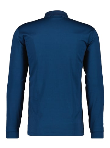 Ragman Poloshirt Langarm in Dunkelblau