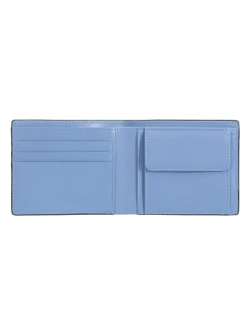 DuDu Up! Geldbörse RFID Schutz Leder 10.5 cm black-pastel blue