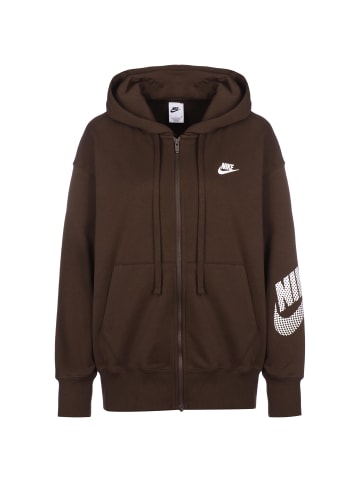 Nike Sportswear Kapuzenjacke Club Fleece in braun / silber