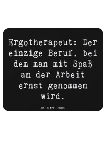 Mr. & Mrs. Panda Maus Pad Spruch Ergotherapeut Geschenk mit Spruch in Schwarz