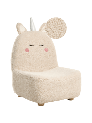 Kindersessel LULEA in Beige/Braun - (W) 50 x (H) 75 x (L) 54 cm