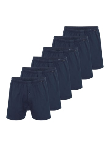 Schiesser Boxershorts Singel-Jersey in Dunkelblau