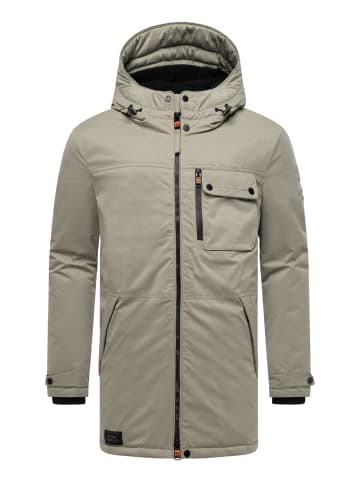 STONE HARBOUR Wintermantel Fintaan XX in Silver Grey