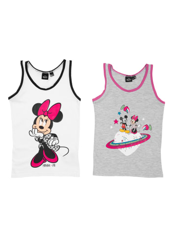 United Labels 2er Pack Disney Unterhemd - Minnie Mouse in weiß/grau