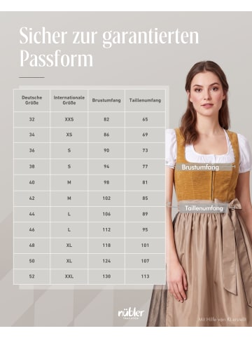 MarJo Midi Dirndl Kira in Gelb