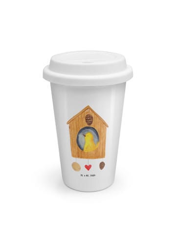 Mr. & Mrs. Panda Kaffeebecher To Go Vogel Haus ohne Spruch in Weiß