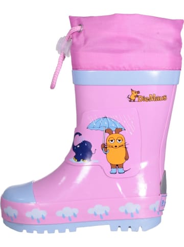 Playshoes Kinder Gummistiefel "Gummistiefel Maus & Elefant" in Rosa