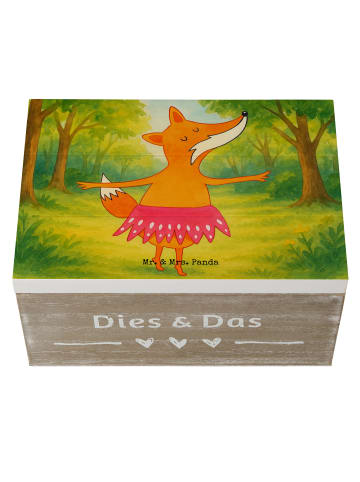 Mr. & Mrs. Panda Geschenkdose Fuchs Ballerina Design ohne Spruch in Weiß