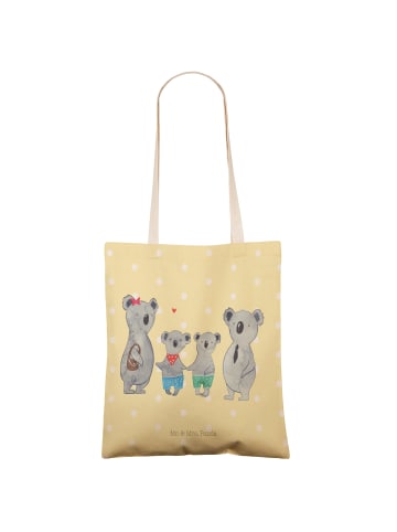 Mr. & Mrs. Panda Henkeltasche Koala Familie zwei ohne Spruch in Gelb Pastell
