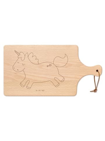 Mr. & Mrs. Panda Brettchen Einhorn Happy ohne Spruch in Transparent