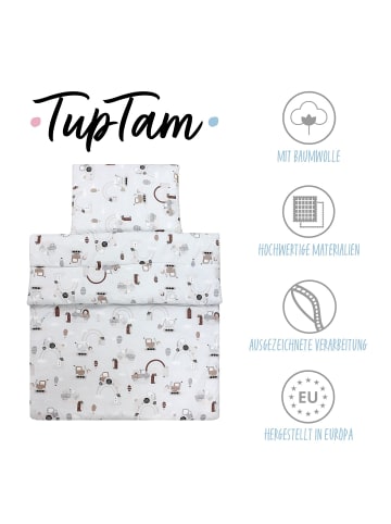 TupTam Kinder Bettdecken Set Gemustert in beige