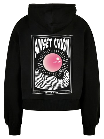 Merchcode Merchcode Ladies Sunset Charm Oversized Hoody in black