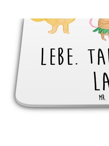 Mr. & Mrs. Panda coaster set Waldtiere Aloha mit Spruch in Weiß