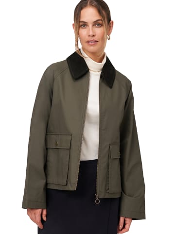 Zero  Jacke beschichtet mit Cordkragen in Deep Forest Night